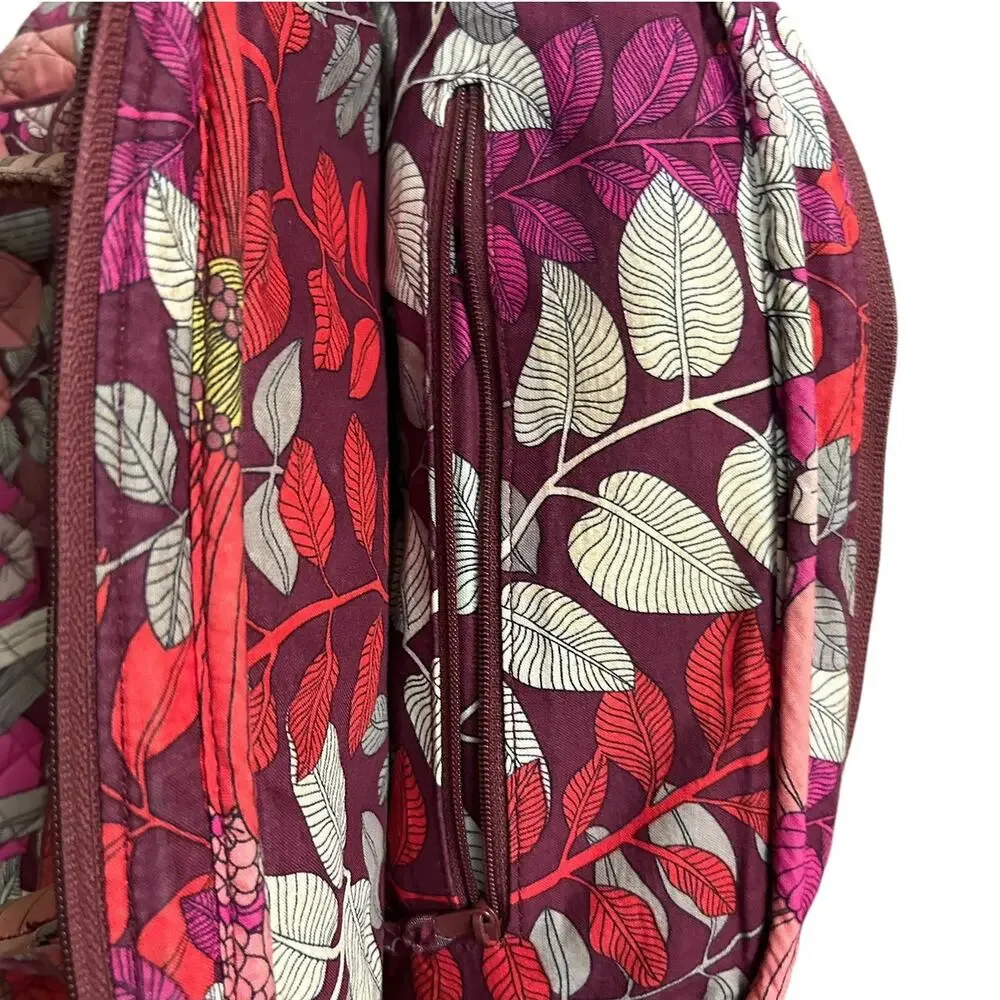 Retro Floral Vera Bradley Bowler Bag Pink‎ Red Cotton Y2K Coquette Purse Floral